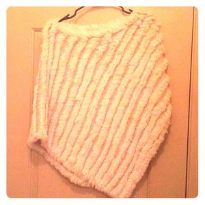 Sheared Rabbit Poncho